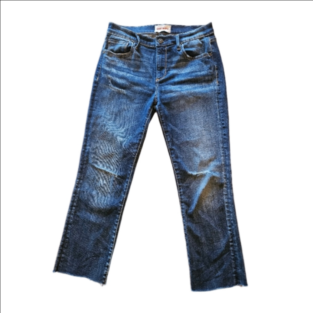 Driftwood Candace Womens Distressed Frayed Hem Jeans W27 L25  A00160